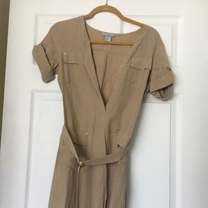 Khaki shirt dress